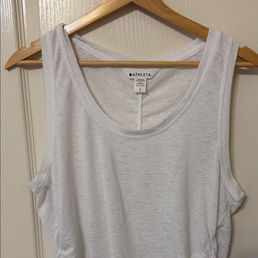 Athleta Pure White Sleeveless Tank